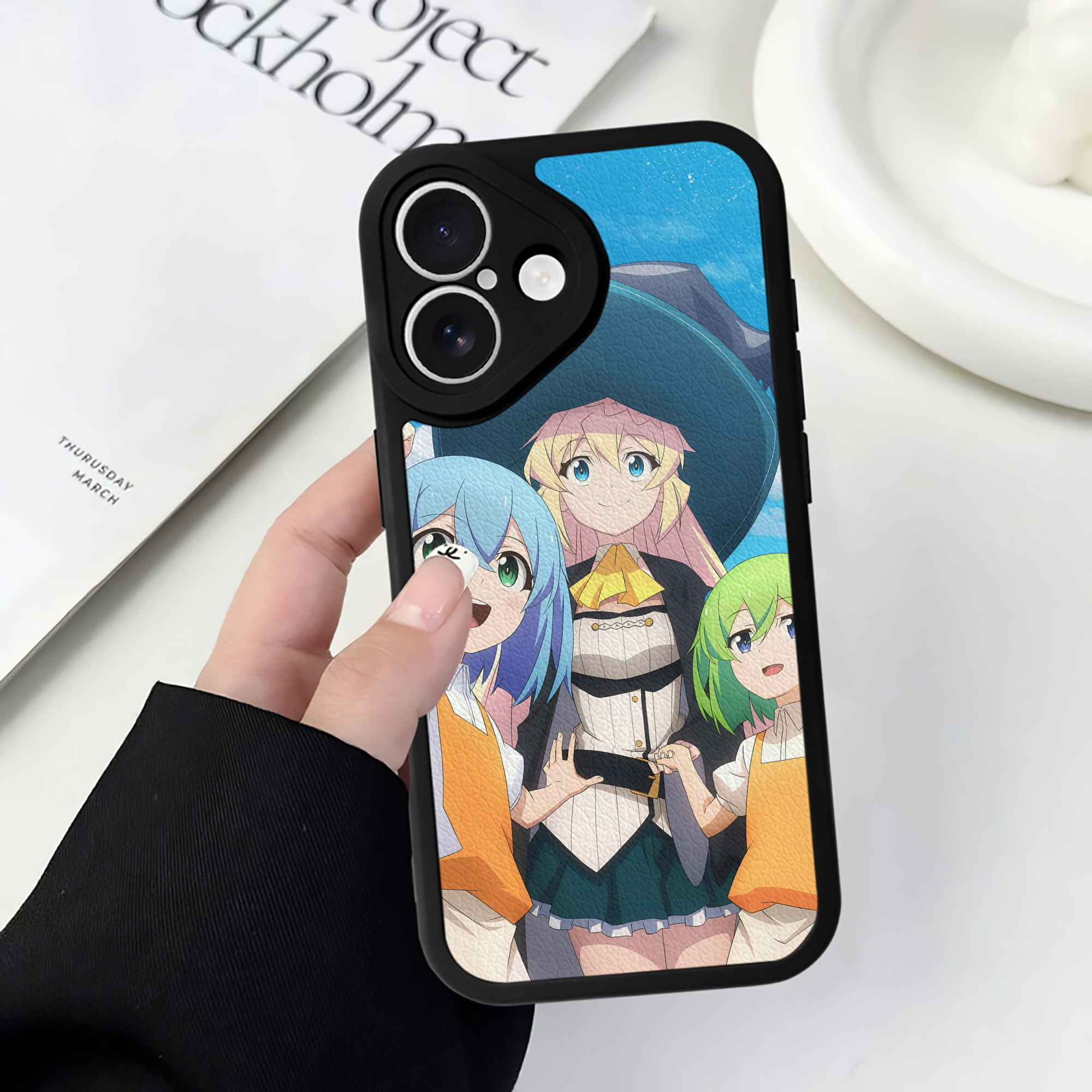 （画像用） 転スラ Regarding Reincarnated to Slime 【iPhone 16シリーズ対応】シリコンスマホケース（レザー調） 材質：シリコン